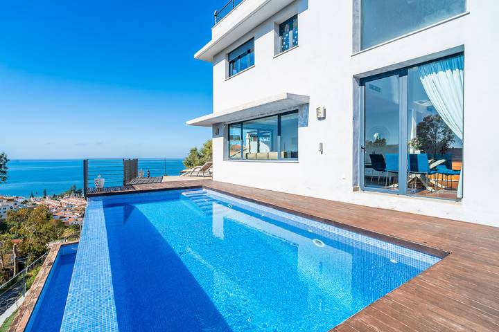 Willa dla 7 osób, z widok na ocean i balkon w Rincón de la Victoria