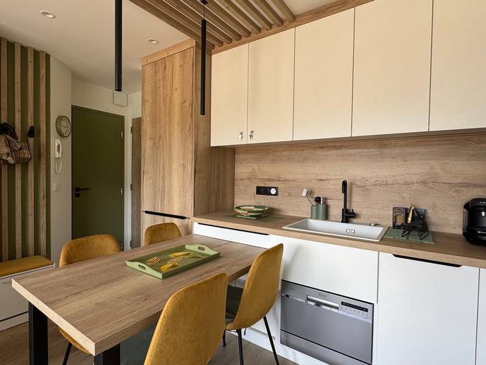 Apartamento entero, Hermoso T2 renovado, aire acondicionado, estacionamiento, balcón - Vista ciudad y montañas in Aix-les-Bains, Chambéry region