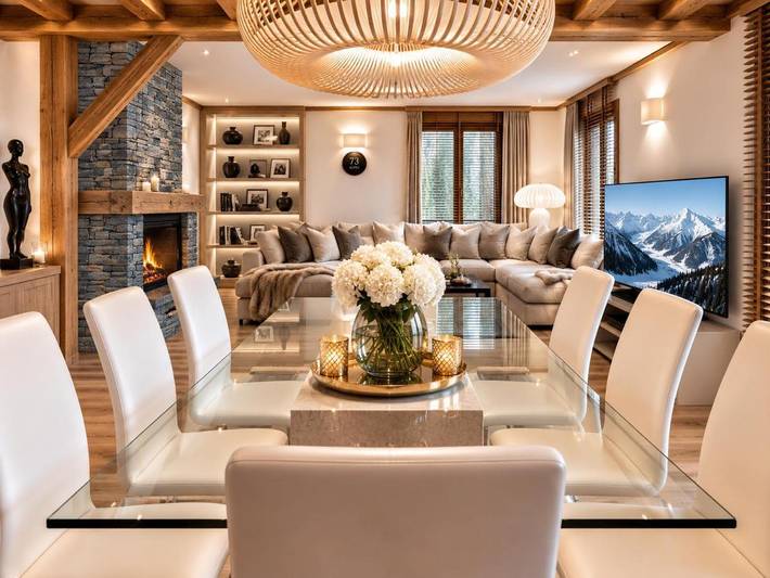 Chalet pour 10 personnes, avec Balcon et Terrasse ainsi que Jardin et Sauna