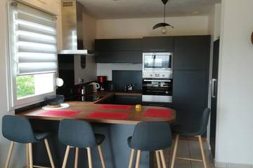 Gîte pour 4 personnes, avec vue et terrasse, animaux acceptés dans Les Antilles de Jonzac