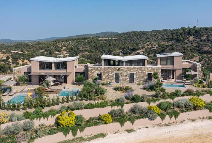 Villa für 5 Personen, mit Garten und Pool sowie Ausblick, kinderfreundlich in Chalkidiki - 4