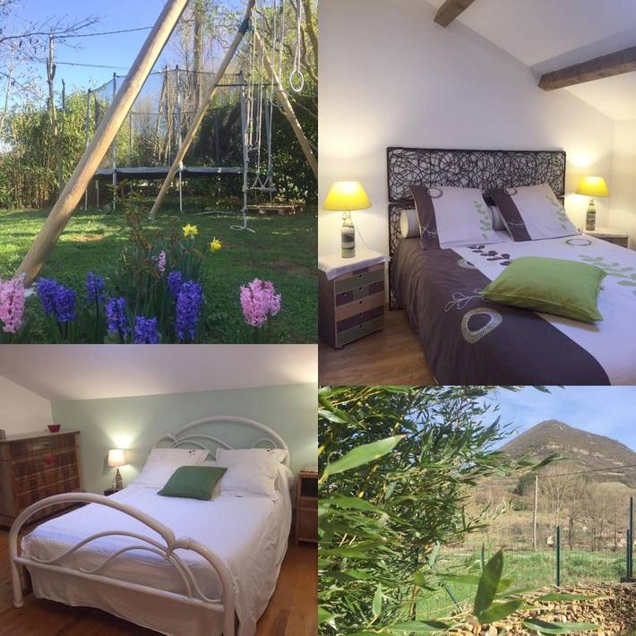 Chambre d’hôte pour 4 personnes, avec Terrasse et Jardin