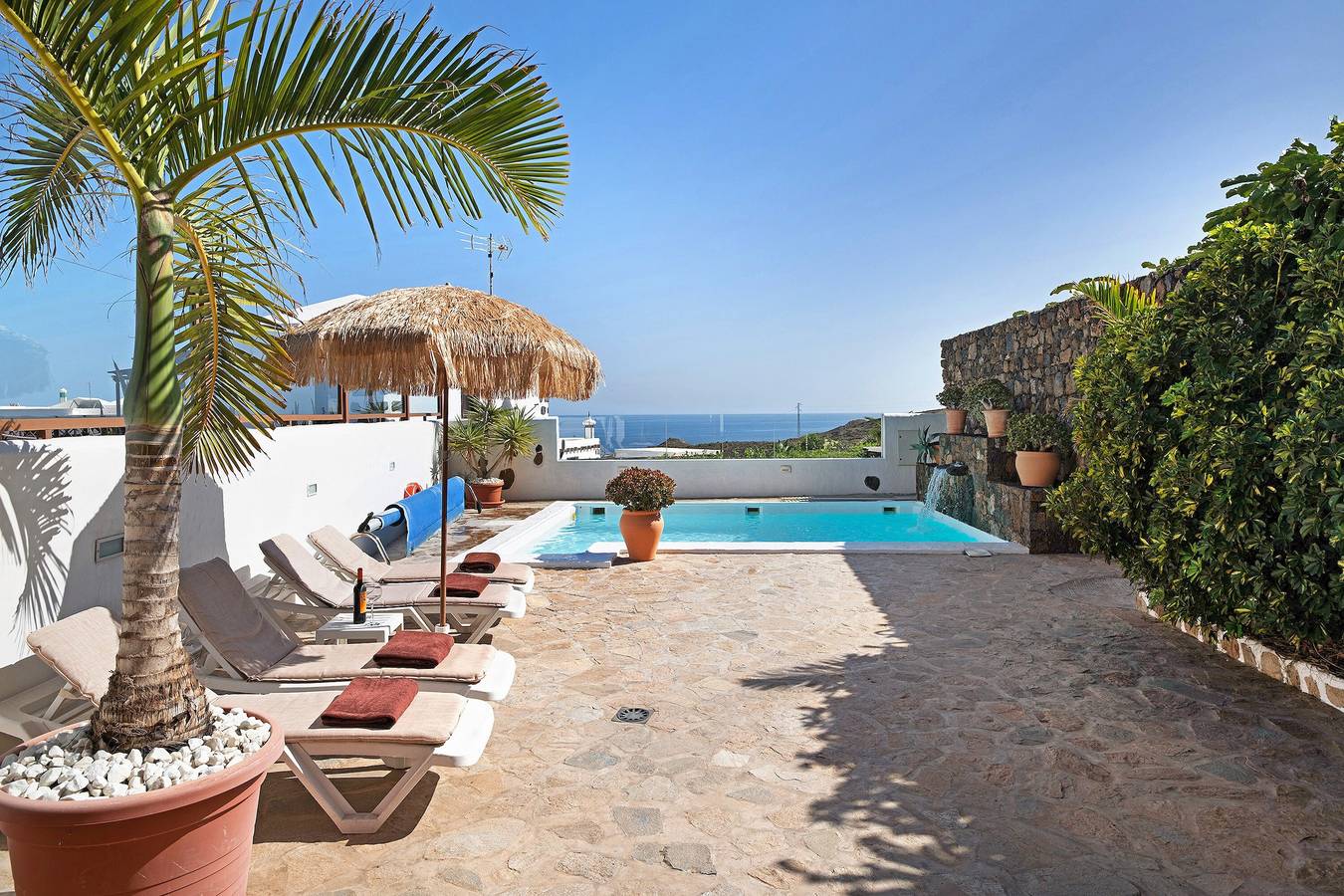 Villa "Casa Golondrina" mit Meerblick, Privatem Pool und Wlan in Guatiza, Teguise