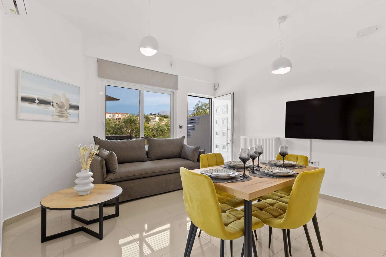 Geheel appartement, Vakantieappartement voor 3 personen met tuin in Daratsos, Chania en omgeving