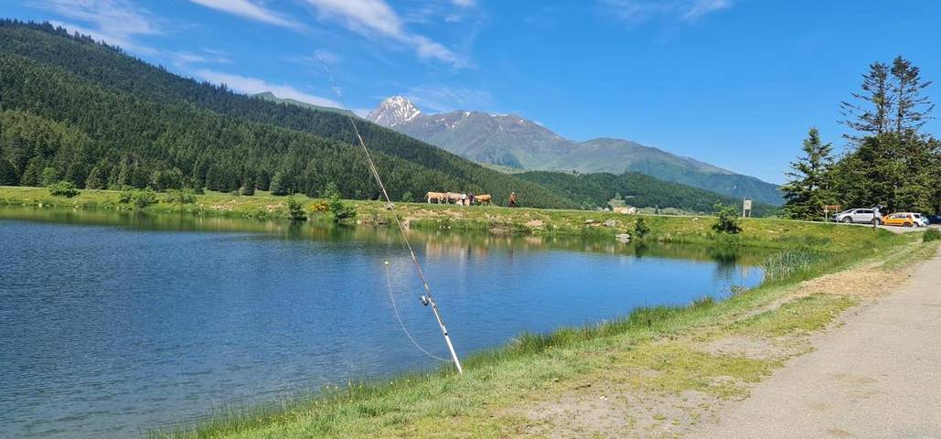 Gîte pour 5 personnes, avec vue ainsi que vue sur le lac et terrasse dans Col d'Aspin - 4