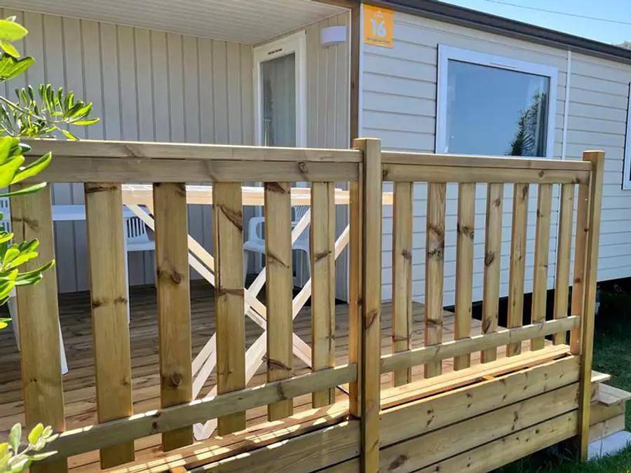 Camping Lou Pignada - Mobilhome 2 personas - Mobil-home | Confort | 1 Dormitorio | 2 Pers | Terraza individual | 1 Baño | Aire acondicionado | Tv in Messanges, Côte d’Argent