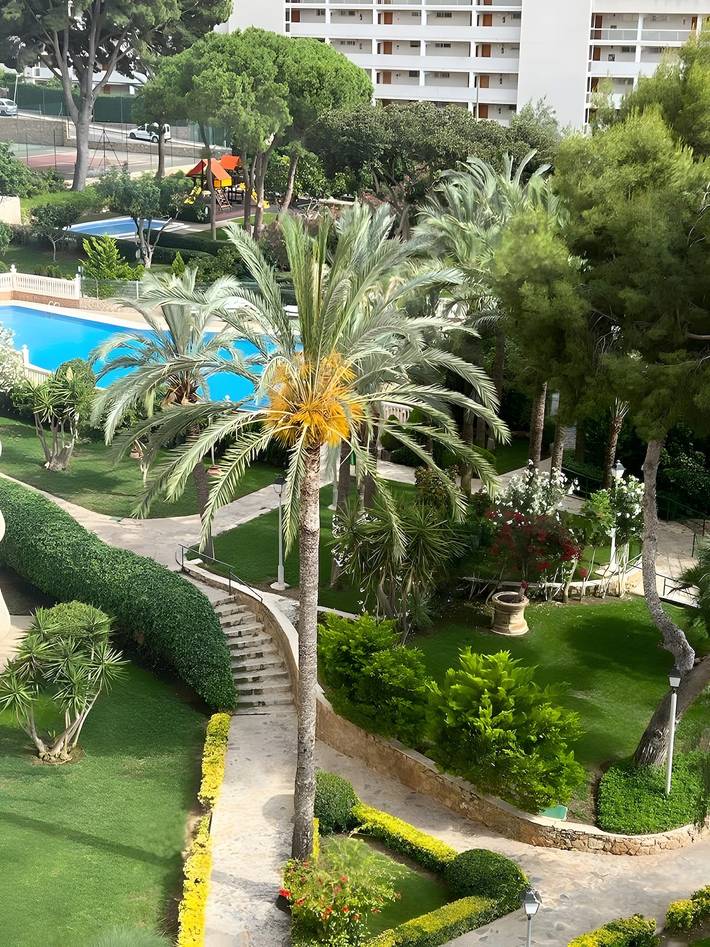 Apartamento para 4 personas, con Balcón además de Jardín y Piscina para niños en Benidorm