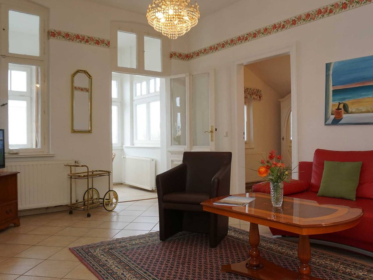 Ganze Ferienwohnung, Villa Emanuel mit Meerblick - Wohnung 2 in Drei Kaiserbäder, Heringsdorf