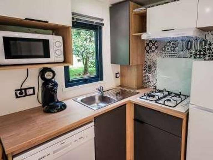 Flower Camping La Steniole - Mobilheim 6 personen - Lodge Premium 32 m² in Granges-Aumontzey, Regionaler Naturpark Belchen der Vogesen