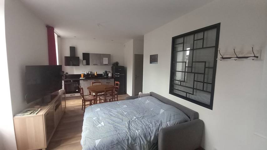 Entire apartment, 'Au Petit Bonheur T2 4 Guests' Apartment with Mountain View and Unlimited Wi-Fi in Mont-Dore, Volcans d'Auvergne Regional Nature Park