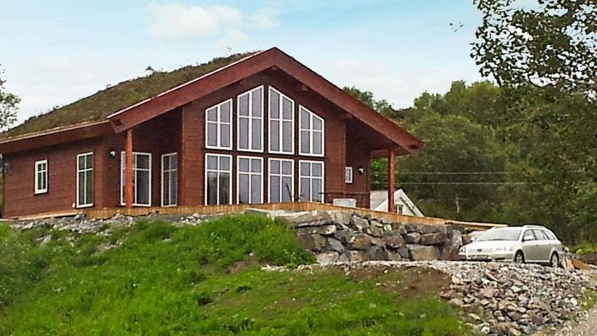 Ferienhaus für 8 Personen, mit Terrasse und Sauna sowie Ausblick in Vevang