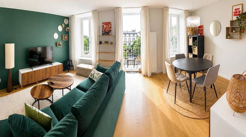 Appartement de vacances pour 4 personnes, avec Balcon ainsi que Terrasse et Vue