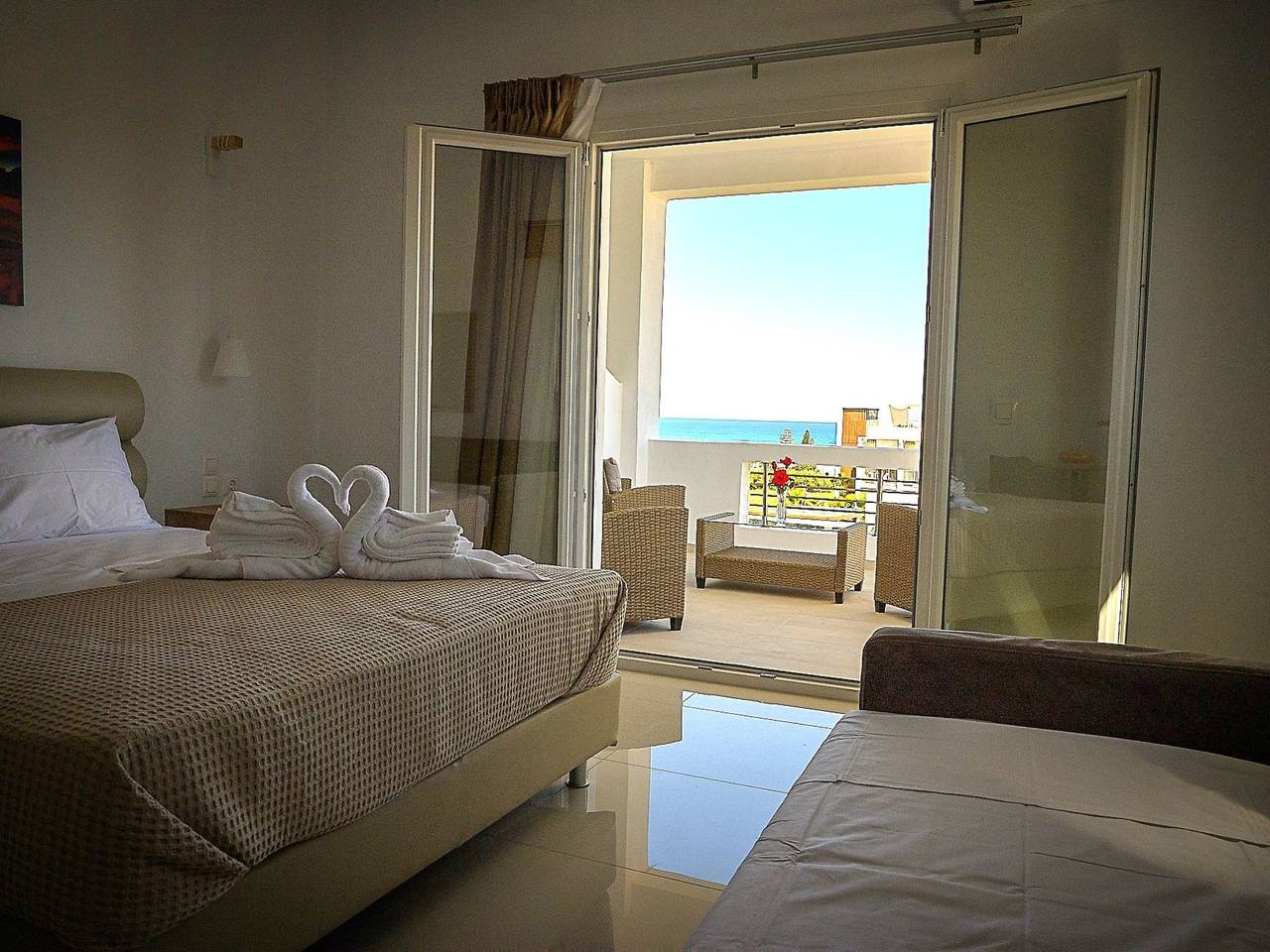 Geheel appartement, Sunsea Studios - Studio mit Meerblick 4 in Gouves, Iraklio-Heraklion en omgeving
