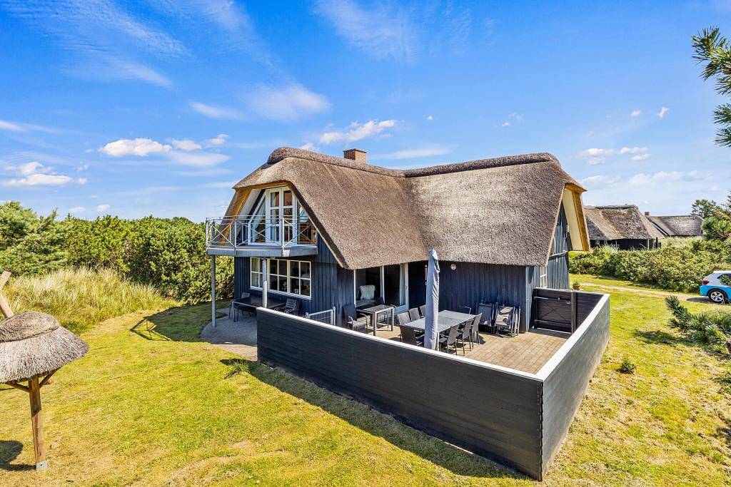 Schönes Reetdach Haus in ruhiger Lage mit Hund – Whirlpool & Sauna in Blavand, Varde