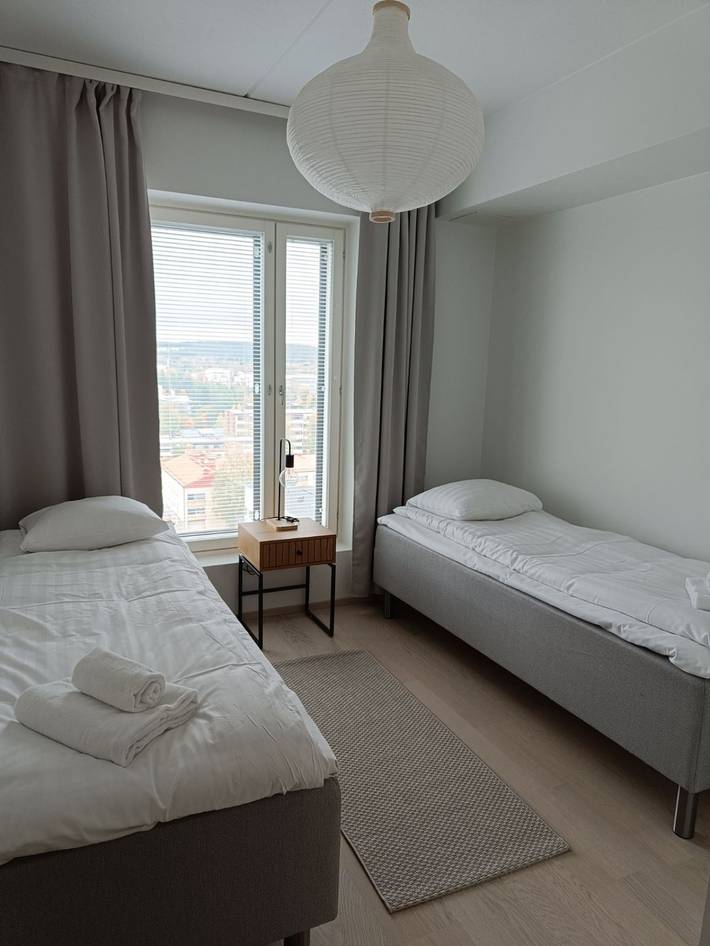 Ganze Wohnung, New 13th Floor 2Br Apt in Centre | Hot Tub & Sauna in Kantakaupunki, Jyväskylä