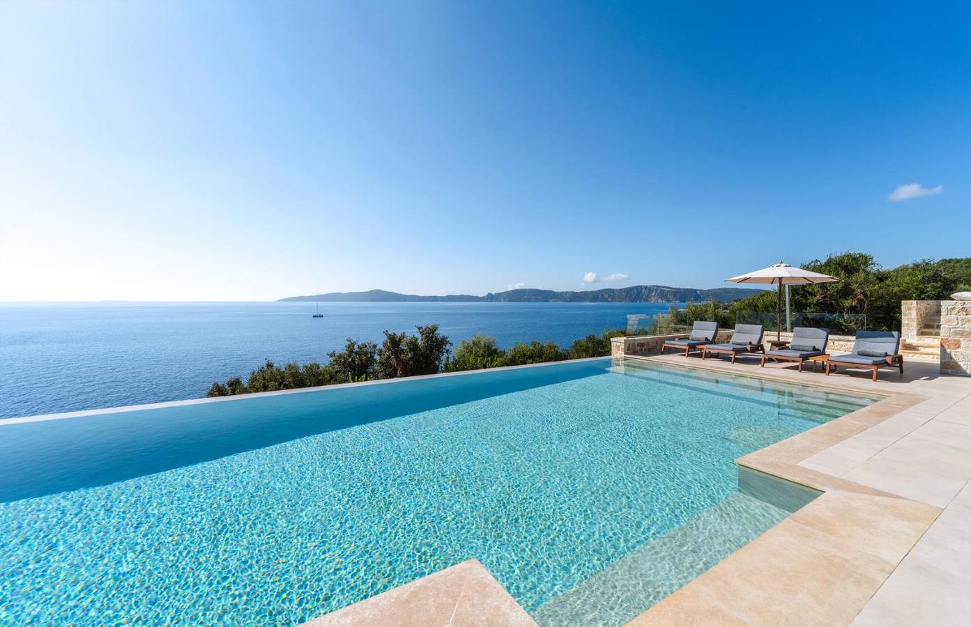 Elegant Waterfront Villa with Uninterrupted Ionian Views and Direct Sea Access in Katomeri, Meganisi