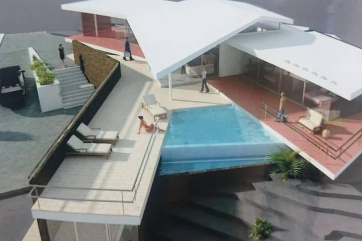 Ferienwohnung für 2 Personen, mit Terrasse und Garten sowie Pool und Ausblick