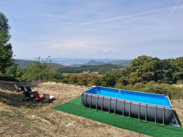 Maison de vacances pour 10 personnes, avec Terrasse et Jardin ainsi que Piscine et Vue