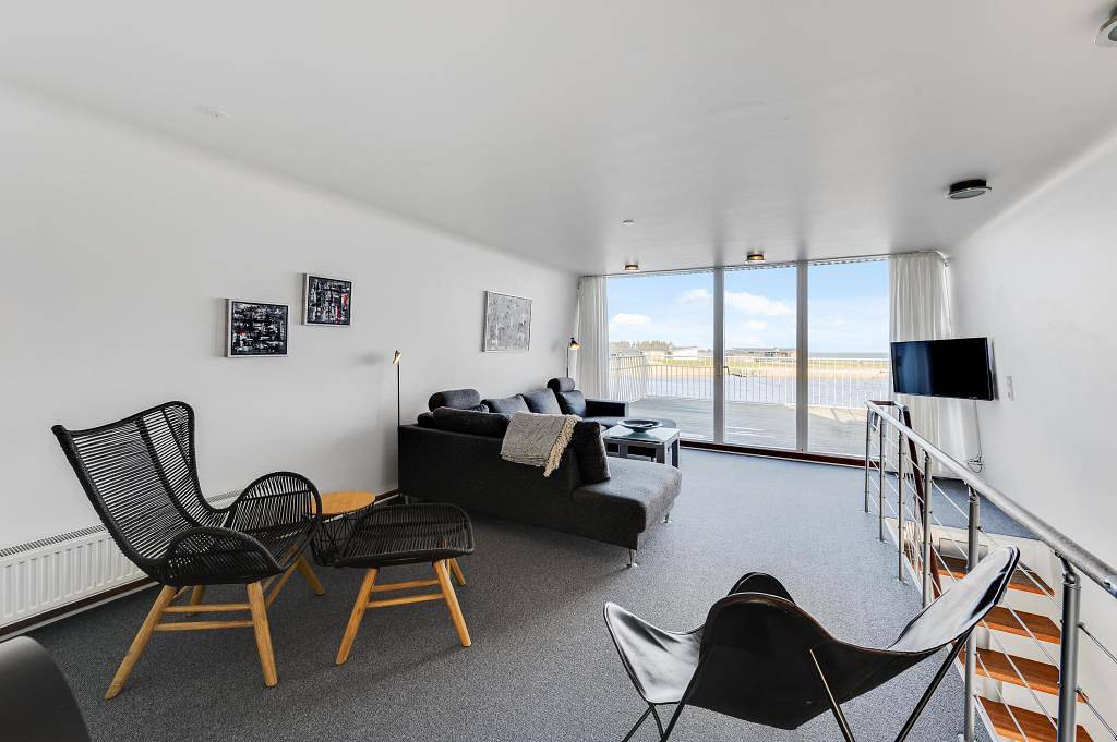 Hausboot mit wunderbarer Aussicht auf den Fjord in Hvide Sande, Holmsland Klit