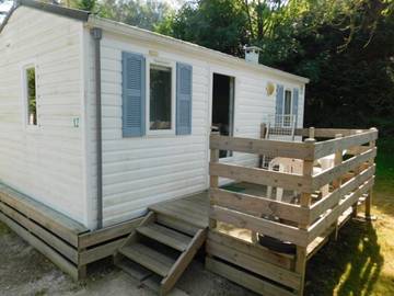 Mobil home pour 4 personnes, avec terrasse et piscine à Guégon