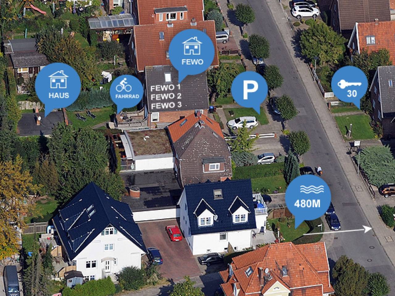 Ganze Wohnung, Ferienwohnung 'Strandhafer' mit privater Terrasse, ruhig und trotzdem zentral gelegen in Travemünde, Lübeck
