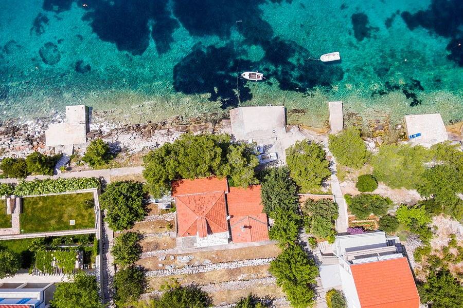 Ferienhaus in Karbuni mit Meerblick, Balkon, Klimaanlage, W-Lan (5095-2) in Blato, Korcula