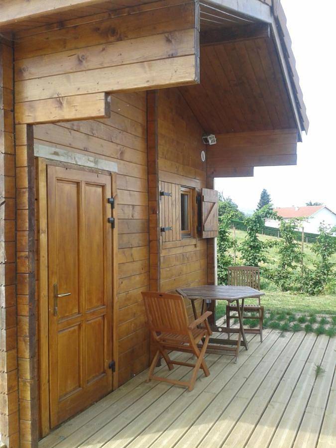 Chalet pour 3 personnes, avec Terrasse ainsi que Jardin et Vue