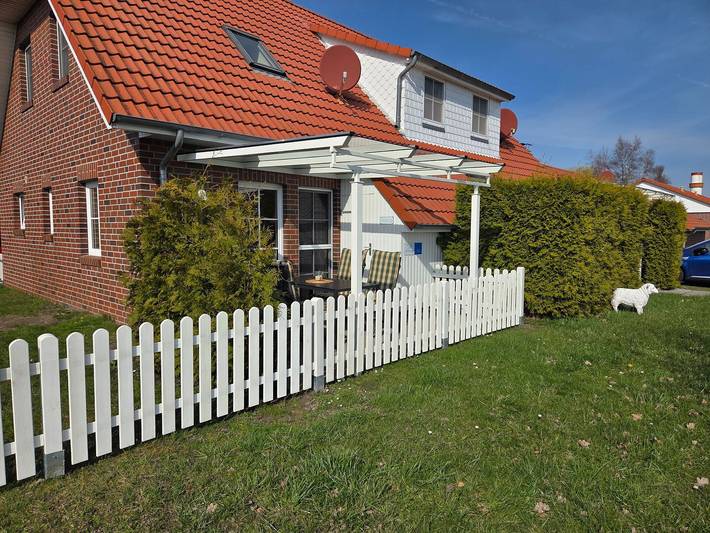 Ferienhaus für 4 Personen, mit Terrasse und Garten sowie Ausblick