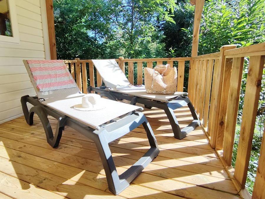 Camping L'eau Vive - Mobilhome 4 personnes - Terrasse in Vernet-les-Bains, Parc naturel régional des Pyrénées catalanes
