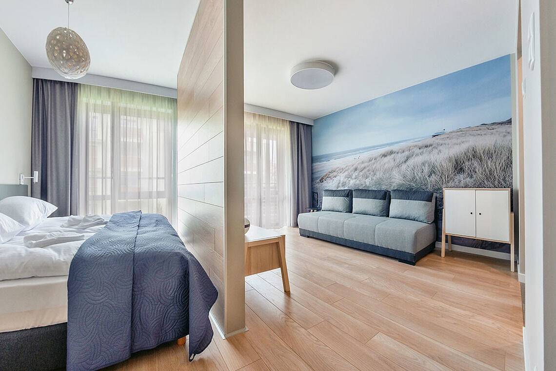 Cały apartament wypoczynkowy, Apartament wakacyjny dla 4 osób z balkon in Ustka, Morze Bałtyckie