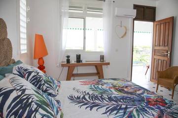 Chambre d’hôte pour 2 personnes, avec terrasse et vue en Guadeloupe