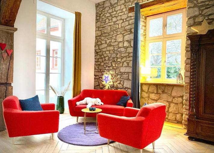 Ferienwohnung für 3 Personen, mit Terrasse und Ausblick in Oppenheim