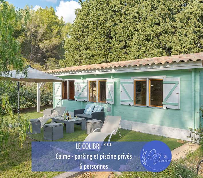 Gîte pour 6 personnes, avec jardin ainsi que terrasse et piscine