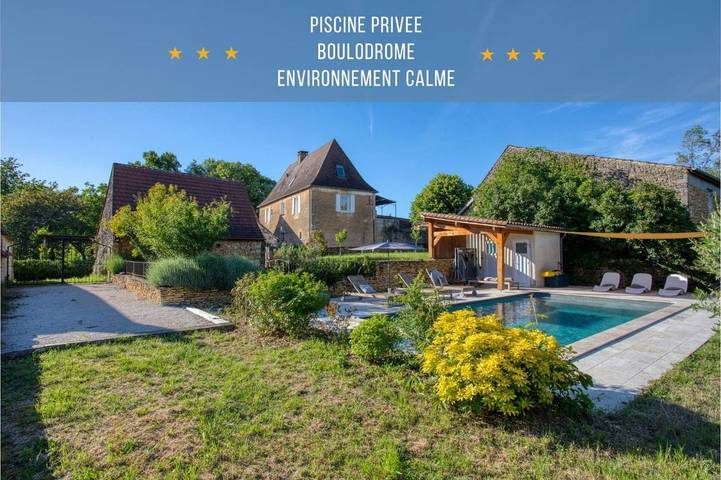 Location de vacances pour 9 personnes, avec jardin et piscine à Castels