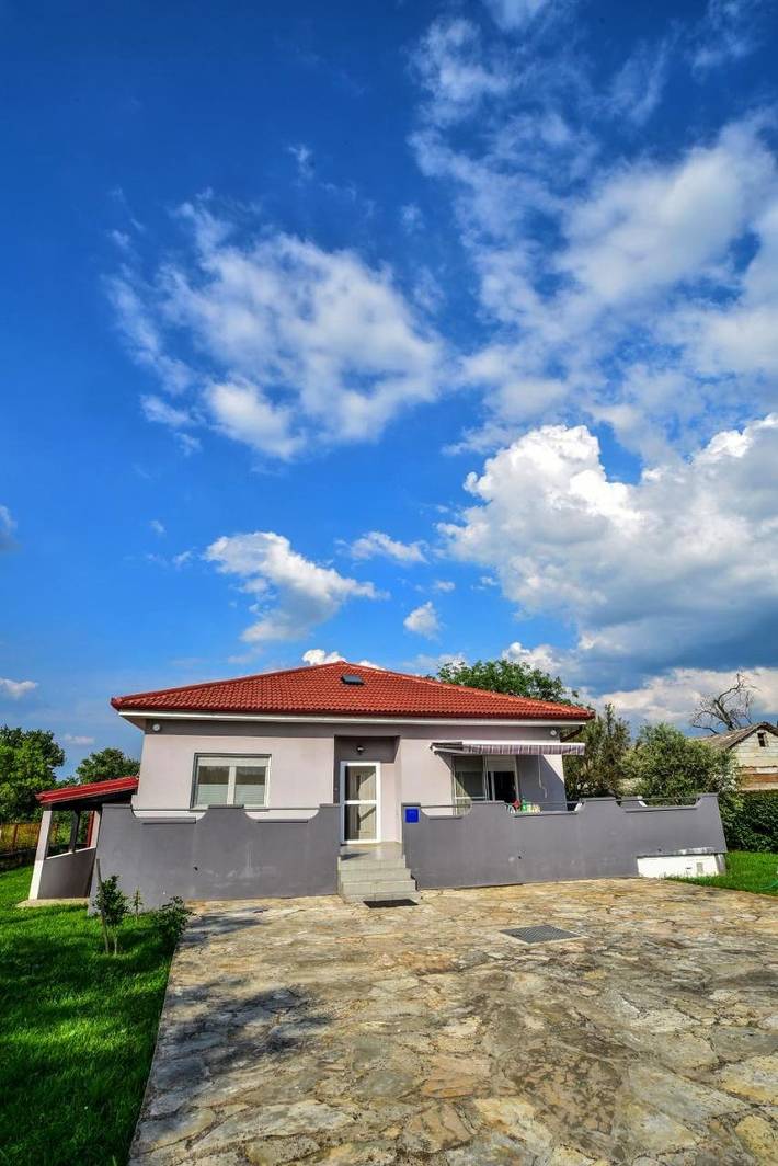 Ferienhaus für 6 Personen, mit Balkon und Terrasse sowie Garten und Ausblick