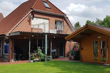 Gîte pour 4 personnes, avec balcon et jardin à Moormerland