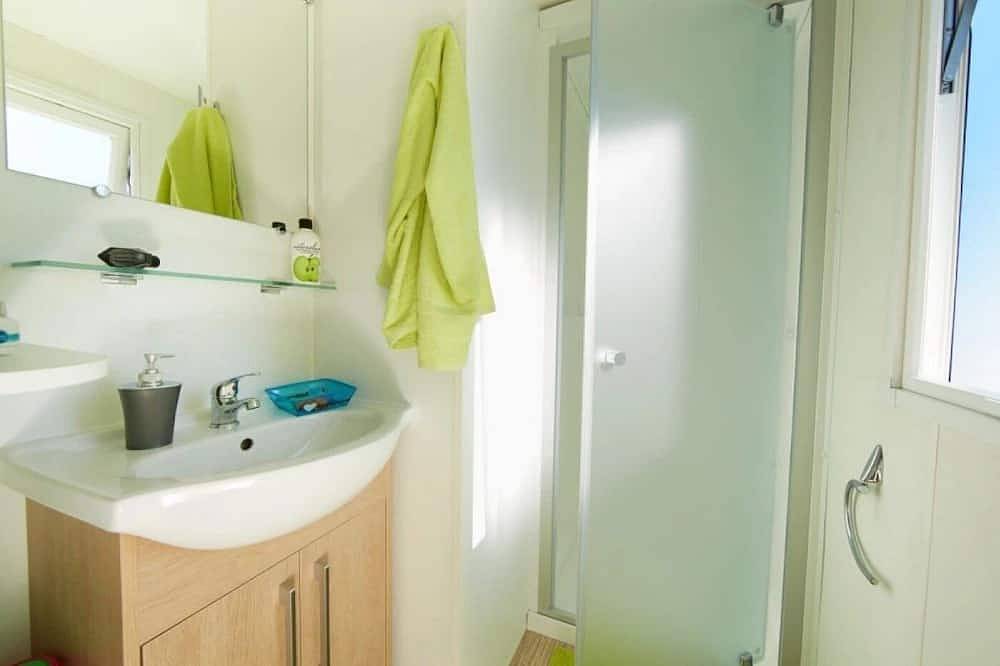 Zecamping 3* piscine chauffée chiens acceptés mobil-home Tv clim 27m2 in Sigean, Mittelmeerküste (Frankreich)