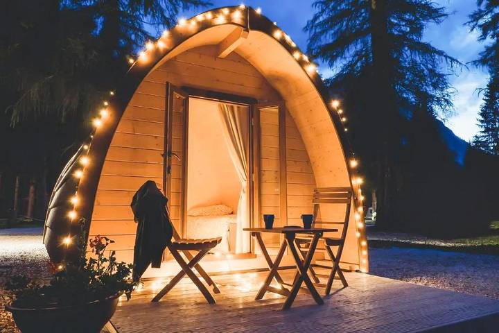 Bungalow für 2 Personen, mit Terrasse und Ausblick in den Alpen - 2