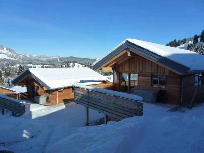 Chalet für 8 Personen, mit Garten und Sauna sowie Ausblick im Kleinwalsertal