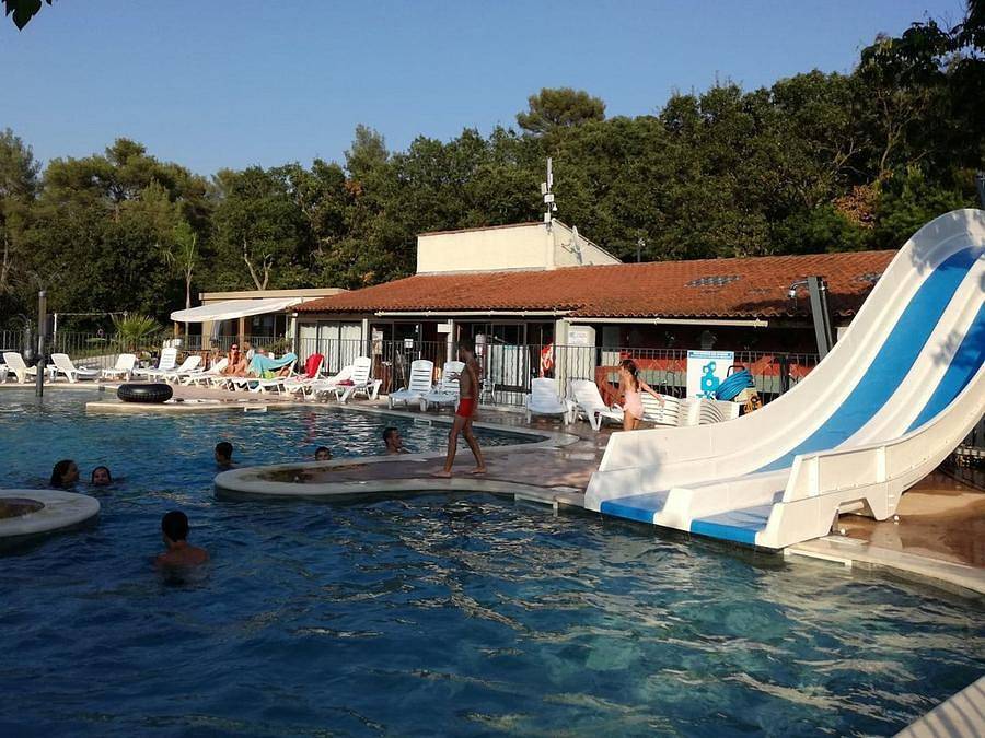 Camping Lou Cabasson - Chalet 2 personen - la Favière - overdekt terras, foto 8