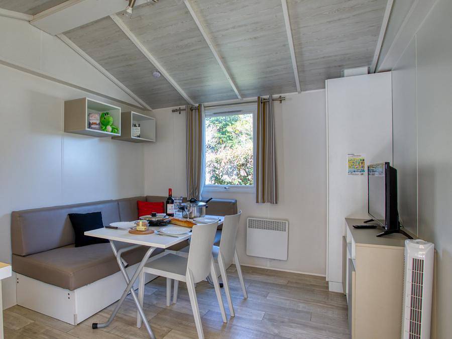 Flower Camping La Sagne - Mobilheim 4 personen - Mobilheim Confort 30m² (2 Zimmer) - überdachte Terrasse 13m² + Tv 4 pers. in Vitrac, Périgord Noir