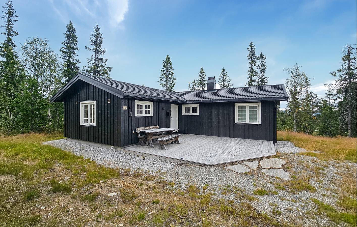 Ferienhaus für 8 Personen mit Terrasse in Rollag