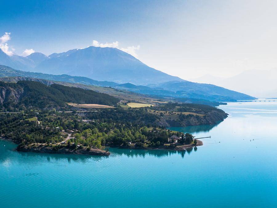 Camping Sunêlia La Presqu'île - Chalet 3 personen - Komfort 1 Schlafzimmer - 1 Badezimmer - 24m² in Prunières, Nationalpark Écrins