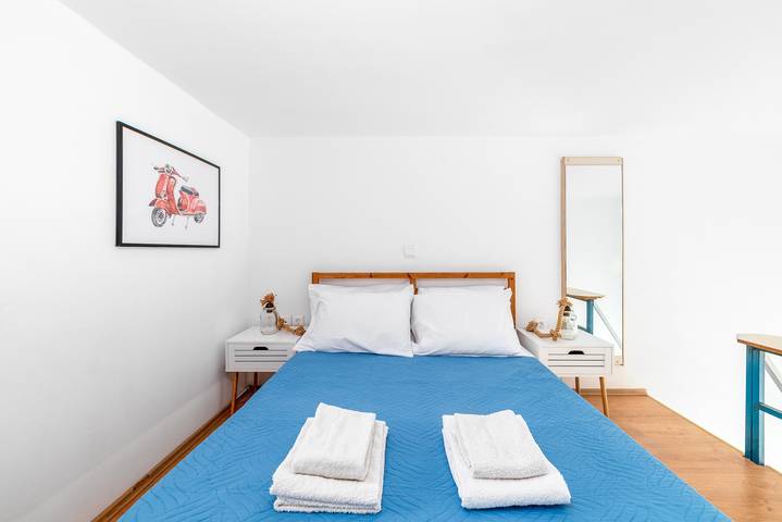 Studio für 3 Personen, mit Balkon und Garten
