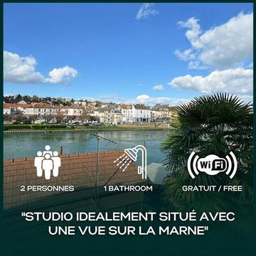 Gîte pour 3 personnes, avec vue et balcon à Lagny-sur-Marne