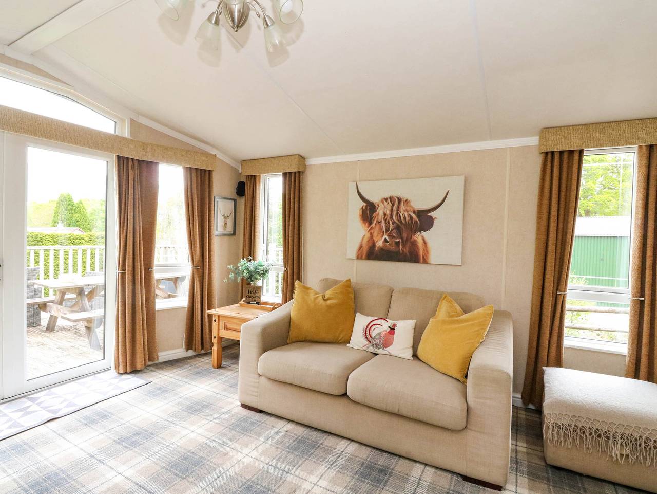 Blockhütte für 4 Personen mit Garten in Highlands