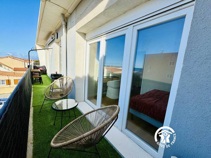 Gîte pour 4 personnes, avec terrasse dans Narbonne Plage - 4