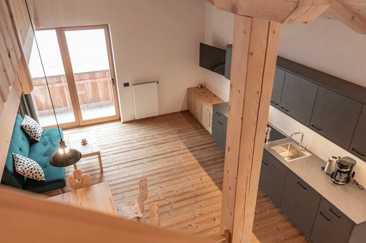 Ganze Wohnung, Ferienwohnung 'Peunt' mit Bergblick, Gemeinschaftsterrasse und Wi-Fi in Percha, Kronplatz