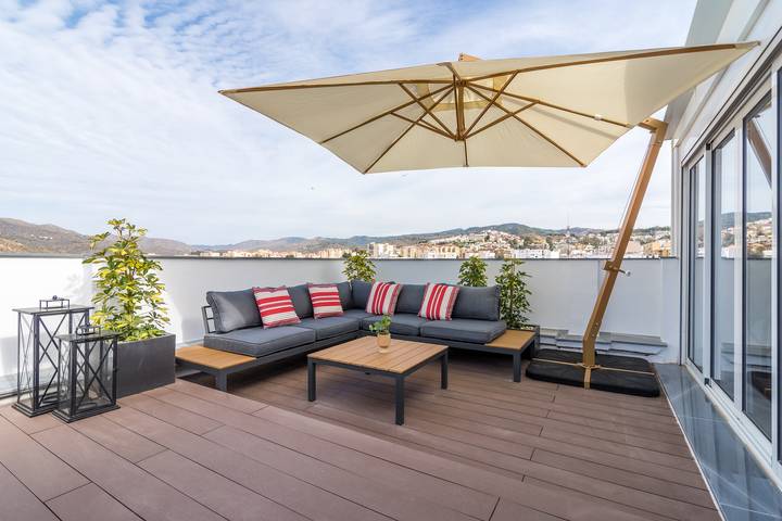 Loft voor 4 personen, met Balkon en Terras in 