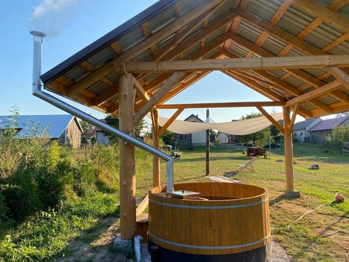 Domek letniskowy dla 7 osób, z Taras i Ogród oraz Basen i Sauna w Roztocze